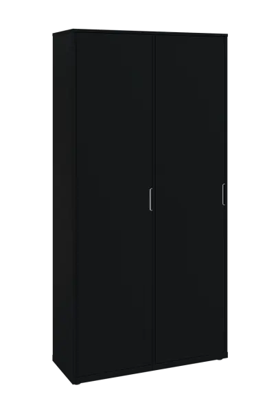 KSR6-81 L skříň šatní, 2x výsuvné ramínko, 2053x1022x400 mm, provedení levé, černá